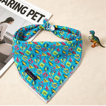 Load image into Gallery viewer, ARING PET Boy Dog Bandanas, Cute Blue Dinosaur Summer Pet Bandana Scarf Triangle Bib for Small Medium Large Male Dogs Cats, Puppy Kerchief for Daily Wear Outdoor Walks Travel Photoshoots-L
