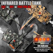 Load image into Gallery viewer, Supdex 1/24 RC Battle Tank Set, Remote Control Chinese Type 99 and Russian T90 Army Toy That Shoots
