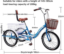 Load image into Gallery viewer, Adult Tricycle - 3 Wheel Bikes for Adults Shopping 3 Wheel Bike Adult, Three Wheel Cruiser Bike 20 Inch Wheels
