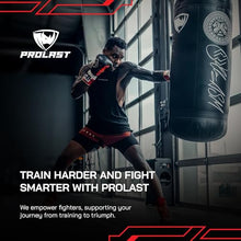 Load image into Gallery viewer, PROLAST 4 Ft 135 Lb XL Heavy Punching Boxing Bag for Adults, MMA, Martial Arts, Muay Thai, Kicking, Strength Training Equipment, Unfilled, New Edition Logo, Black
