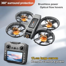 Load image into Gallery viewer, OBEST RC Drone With Screen On Controller (5.9in), Brushless Motor Drone with Dual Cameras
