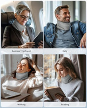 Load image into Gallery viewer, Qwnccet Heated Neck Brace Cervical Collar - Neck Support Brace with Heating Pad, Soft Foam Wraps Keep Vertebrae Stable and Aligned for Relief of Cervical Spine Pressure for Women &amp; Men Gray (L Size)

