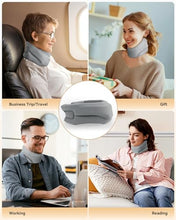 Load image into Gallery viewer, BETOVIN Heated Neck Brace Cervical Collar - Neck Support Brace with Heating Pad, Soft Foam Wraps Keep Vertebrae Stable and Aligned for Relief of Cervical Spine Pressure for Women &amp; Men (L Size) Grey
