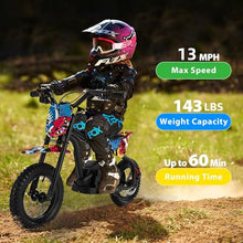 Load image into Gallery viewer, 24V Electric Dirt Bike for Kids Ride on Motorcycle Toddler Dirt-bike Battery Powered Vehicles Off-Road Motorbike Motocross
