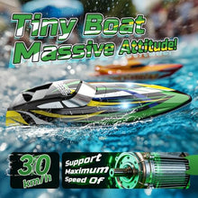 Load image into Gallery viewer, DEERC Fast RC Boat with LED Lights, 30+KM/H, High Speed Remote Control Racing Boat
