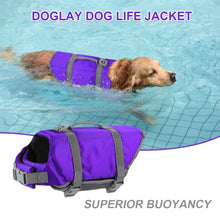 Load image into Gallery viewer, Doglay Dog Life Jacket with Rescue Handle, Dog Life Vest for Swimming Boating, Adjustable Reflective Puppy Swim Vest with Superior Buoyancy for Small Medium Large Dogs
