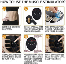 Load image into Gallery viewer, Fitness Belt EMS Abs Stimulator Muscle Toner Abdominal Training Fitness Workout Equipment Ab Core Toner Belt for Abdominal/Arm/Leg for Home Use
