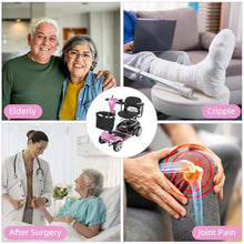 Load image into Gallery viewer, 35 Miles 4 Wheels Mobility Scooter for Seniors/Adults Up to 300LBS,350W Electric Wheelchair Detachable Lithium Battery,Dual Baskets,Rotating Seat,with Taillight, USB Charging, Pink 35Miles
