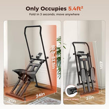 Load image into Gallery viewer, Sportneer Foldable Stair Stepper for Home Gym, Adjustable Resistance, Vertical Climber with Handlebar
