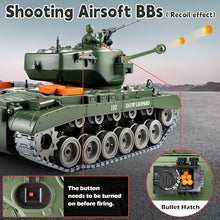 Load image into Gallery viewer, Supdex 1:18 RC Tank That Shoot BBS, 2.4G Metal US M26 Pershing Remote Control Model Toys
