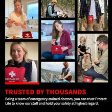 Load image into Gallery viewer, Protect Life Survival First Aid Kit for Home/Business, Camping Survival Kits | Mini Travel First Aid Kit | Camping Equipment | Small Kits for Car | Outdoor Emergency Survivals Pack - 160pcs
