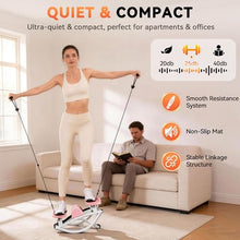 Load image into Gallery viewer, Rock Stepper - Steppers for Exercise at Home, Portable Stepper Side to Side with Digital Display &amp; Resistance Bands, 330 LBS Capacity Full Body Workout Low-Impact Knee-Friendly 3D Stair Stepper - Pink
