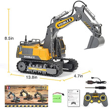 Load image into Gallery viewer, DOUBLE E Remote Control Excavator Toy Construction Toys Tractor Rechargeable Battery
