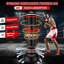 Load image into Gallery viewer, Freestanding Punching Bag for Adults Teens, 69'' Boxing Bag with Stand, Includes Boxing Gloves &amp; Air Pump, Kick Boxing Training Equipment for MMA, Muay Thai, Kickboxing, Fitness for Beginners
