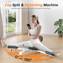 Load image into Gallery viewer, Split Machine, Leg Stretcher Machine for Flexibility – 180° Adjustable Stretching Equipment with Seat &amp; Backrest, Perfect for Ballet, Cheerleading, Dance, Gymnastics, Martial Arts, Kids &amp; Adults
