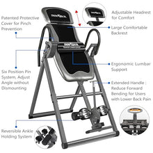 Load image into Gallery viewer, Innova Health and Fitness Inversion Table with Adjustable Headrest, Reversible Ankle Holders, and 300 lb Weight Capacity - Standard A
