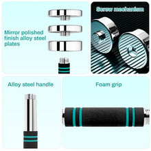 Load image into Gallery viewer, LIFERUN 5lb Steel Adjustable Dumbbell Set of 2, Free Weights Dumbbells Set, Non-Slip and Comfortable Foam Handle, Adjustable Dumbbells Weights Set for Home Gym Office Exercise
