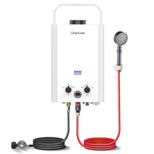 Load image into Gallery viewer, Propane Water Heater, 6L 1.58GPM 41000 BTU Portable Tankless Water Heater Outdoor, Gas Instant Hot with Handle Overheating Protection for RV Trips, Camping, Boat Cabins, Outdoor Shower, White
