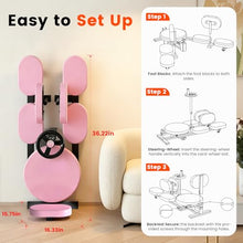 Load image into Gallery viewer, Pink Leg Stretcher Split Machine — 0-200° Adjustable Stretching Trainer for Women &amp; Kids, Heavy Duty Steel Frame, 220LBS Capacity, Home Gym Flexibility Equipment
