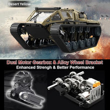 Load image into Gallery viewer, WPLDEWAN RC Tank Car 1/16 Scale Remote Control Tank Off Road RC Crawler 4WD RTR 360°Rotating Drifting Dual Motor Gearbox
