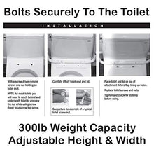 Load image into Gallery viewer, Carex Toilet Safety Rails, Adjustable and Detachable Toilet Safety Frame with Handles for Elderly, Handicap, or Disabled, Heavy-Duty Non-Slip Bathroom Grab Bar, with Padded Handles and Aluminum Frame

