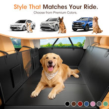 Load image into Gallery viewer, JKLESA Hard Bottom Dog Car Seat Cover, 52"×65", Waterproof PU Leather
