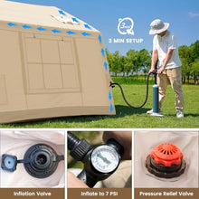 Load image into Gallery viewer, ABORON 4-6 Person Inflatable Camping Tent, Easy Setup Air Tent with Pump

