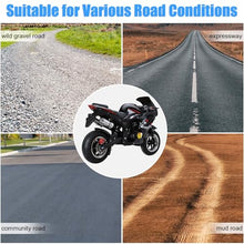 Load image into Gallery viewer, 49cc 4-Stroke Pocket Rocket Motorcycle, Gas Motocross Kids Dirt Bike 8 Inch Wheels Mini Motorcycle, Gas Pocket Motorbike, Black
