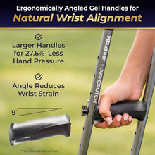 Load image into Gallery viewer, Air-Crutch Lightweight Walking Crutch, Adult Crutches for Walking with Comfortable Underarm Pads
