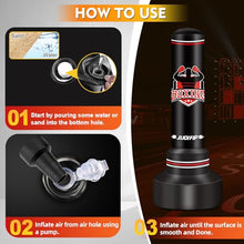 Load image into Gallery viewer, Freestanding Punching Bags for Adults Teens, 70" Freestanding Punching Bag with Stand,Suitable for Kickboxing Martial Arts MMA Dummy Karate Home Gym Training(not Included Pump and Gloves)
