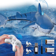Load image into Gallery viewer, Remote Control Shark Toys for Boys Kids, 1:18 Scale High Simulation Shark for Pool
