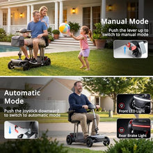 Load image into Gallery viewer, ScootNGo Foldable Mobility Scooter for Seniors &amp; Adults, Airline Approved, Lightweight 4 Wheel Electric Scooter, Portable Travel Scooter with Removable Battery, USB Port &amp; Rearview Mirrors
