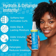 Load image into Gallery viewer, Naturaz Curly Hair Detangler Spray – Leave-In Conditioner Spray for Kids to Adults – Natural, Vegan – Softens Dry, Brittle, Damaged Curly and Coily Hair – Paraben, Silicone, Soy &amp; Nut Free – 8 fl oz
