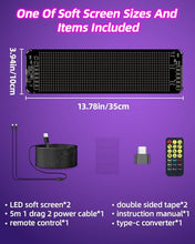 Load image into Gallery viewer, Untrxr 2pcs Devil Eyes Light for Windshield,14“*4”Programmable Flexible LED Display with Remote/App Control,Custom Animations, Patterns &amp; Text,for Store、Cars、 Trucks
