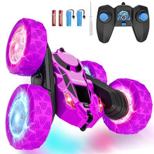 Load image into Gallery viewer, Hamdol Remote Control Car for Kids, Stunt RC Cars with Cool Wheel Lights, Double-Sided Driving

