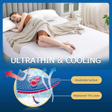 Load image into Gallery viewer, Twin XL Waterproof Zippered Mattress Encasement, Breathable, Noiseless, Machine-Washable Zipped Mattress Cover, Fitting 7" - 13" Deep Mattress
