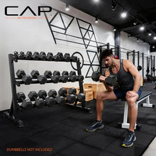 Load image into Gallery viewer, CAP Barbell Heavy-Duty 3-Tier Dumbbell Rack for 5-50 Pound Dumbbell Pairs, 51" Long
