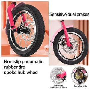 Folding Tricycle, Rickshaw trikes with Pedals,3 Wheels Bicycle with Back seat, Cruiser Bike for Hanging Out, Dual Brakes,