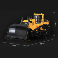 Load image into Gallery viewer, 1/16 RC Bulldozer Truck Scale Model Car Hobby Grade Age Above 15 Military Army Vehicles HUINA 1554 Standard Yellow
