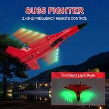 Load image into Gallery viewer, Beffkkip RC Airplane 2CH RC Plane 2.4GHz Remote Control Plane RTF SU35 RC Jet (Red)
