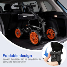 Load image into Gallery viewer, SUCCU All Terrain Knee Scooter Carbon Steel, 120° Steering,Foldable,300Lbs
