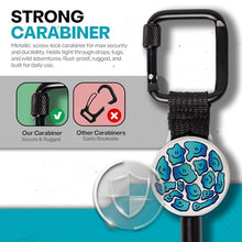 Load image into Gallery viewer, ClutchLoop Anti-Theft Phone Tether - Universal Adhesive Anchor, Retractable Steel Line and Locking Carabiner (Turquoise)
