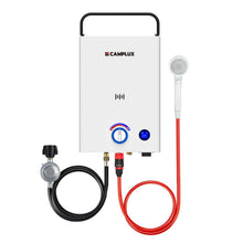 Load image into Gallery viewer, CAMPLUX Tankless Water Heater Propane, 2.64 GPM Portable Outdoor Water Heater, Compact Design with Carry Handle, 3 Seconds Instant Hot Water, LCD Display, Easy Operation for Camping, RV, Off-Grid ﻿

