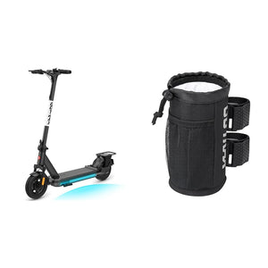 Electric Scooter, 500W Motor 20 Mph Top Speed & Cup Holder, Bike Water Bottle Holder for E Scooters & E-Bikes - Adaptable, No-Screw Installation, Mesh Pockets