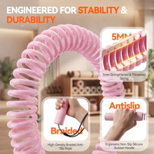 Load image into Gallery viewer, LunaHush Weighted Cordless Ropeless Battle Ropes for Home Gym, 3 Adjustable Resistance, Heavy Duty Strength Training Equipment for HIIT, Full Body Workout, Men &amp; Women, Pink
