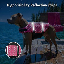 Load image into Gallery viewer, Doglay Dog Life Jacket, Adjustable with Reflective Stripes, Superior Buoyancy, Breathable Mesh, for Small Medium and Large Dogs
