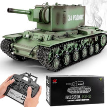 Load image into Gallery viewer, BESTYMXY RC Tanks Heng Long Russia KV-2 Heavy Tank, 1/16 2.4ghz Russian Tank Model
