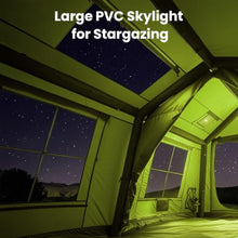 Load image into Gallery viewer, Inflatable Tents for Camping, Large Blow Up Tent with Hand Pump, Easy Setup InflatableTent 4 Season Tent, Waterproof Oxford Air Glamping Tents for Camping Adult 6/8/10 Person
