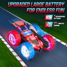 Load image into Gallery viewer, Hamdol Remote Control RC Car for Kids 6-12, High-Speed 4WD Stunt Car with LED Lights
