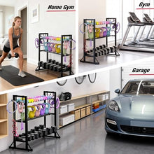 Load image into Gallery viewer, 3-Tier Adjustable Dumbbell Rack Stand - Heavy-Duty Carbon Steel Weight Storage Organizer(dumbbell rack stand only)
